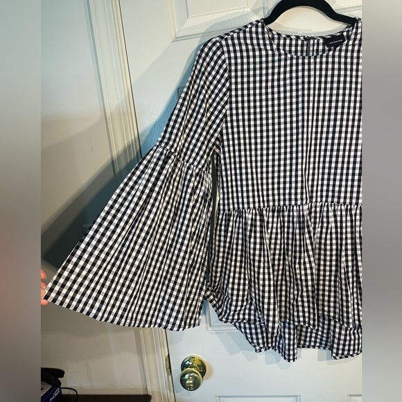 Who What Wear buffalo plaid blouse xs - Picture 4 of 6